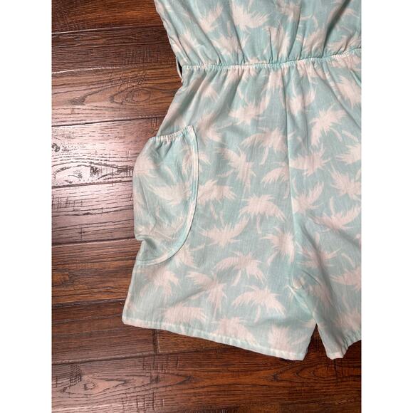 Vintage Clothing One Piece Jumper White Palm Trees on Baby Blue Medium Dandelion - Picture 9 of 11